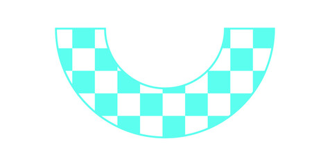 Wall Mural - Y2K retro checker pattern. Flat abstract design with geometric shapes. Cool visual element, nostalgic 90s aesthetic, perfect for streetwear and decorative uses.