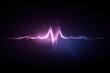 © The Little Hut - Abstract Purple and Blue Waveform Background with Glitter Particles for Modern Technology Designs