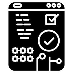 Wall Mural - Code Testing icon vector image. Can be used for Computer Programming.