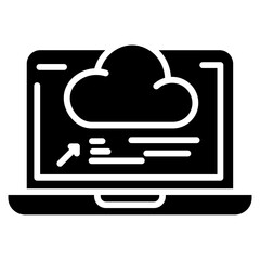 Wall Mural - Cloud Coding icon vector image. Can be used for Computer Programming.