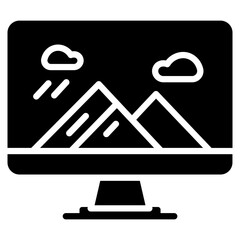 Wall Mural - Monitor icon vector image. Can be used for Computer Programming.