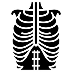Wall Mural - Rib Cage icon vector image. Can be used for Human Anatomy.