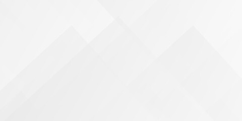 Wall Mural - white and gray overlap triangle geometric technology pattern. minimal rectangle randomly arranged wh