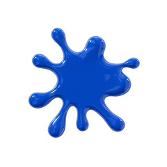 Wall Mural - vibrant ultramarine pigment splatter, isolated for artistic design elements, a dynamic fluid shape