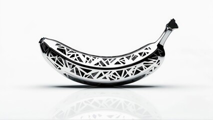 metallic banana with intricate design