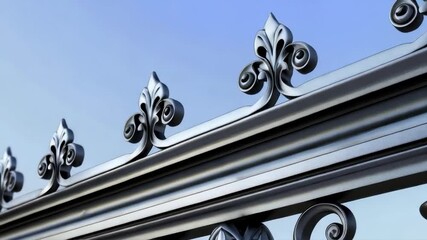 Wall Mural - Abstract background with metallic ornamentation. Useful for design projects, architectural concepts and historical presentations.
