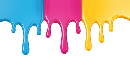 Wall Mural - vibrant fluid colors cascade downward creating a striking visual effect with an isolated