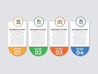 Wall Mural - vector infographic flat template circles for six label, diagram, graph, presentation. business conce