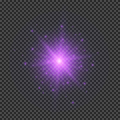 Wall Mural - light effect of purple lens flares
