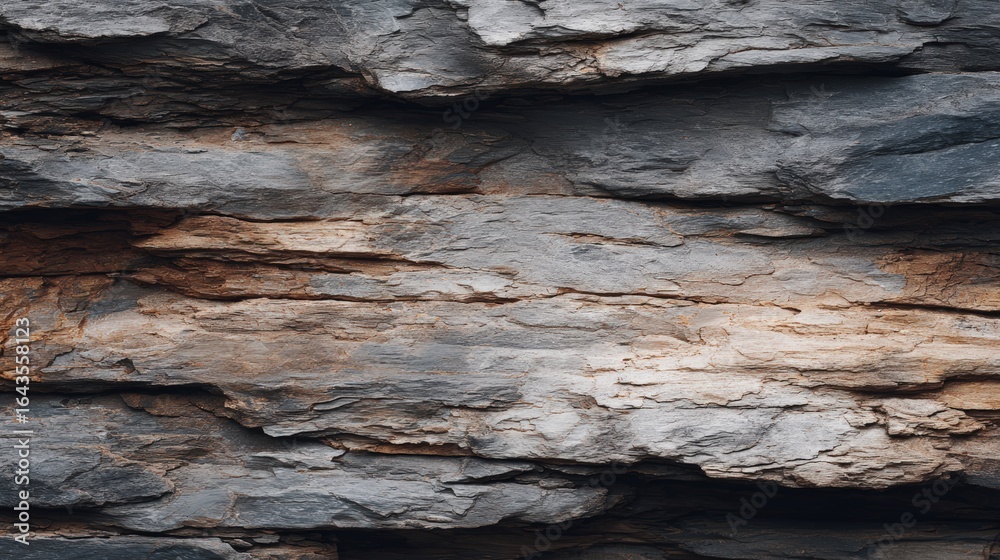 Stone Layer Pattern Textured layers of natural stone display a mix of gray and brown hues ...