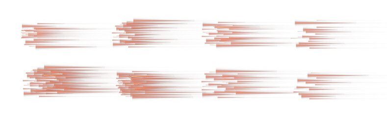 Speed, line, motion, light, action PNG effect with red light streaks. This PNG Overlay on transparent background gives a fast, futuristic style for modern tech, sports, and motion designs.