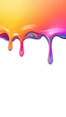 Wall Mural - fluid gradient cascade creating a captivating visual experience on transparent canvas