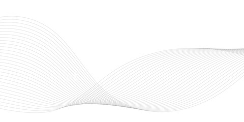 Wall Mural - abstract background with silver, grey and white smoky wave lines on white paper wave background. gra