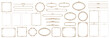© Vector Tradition - Ornament decor frame and border, antique vintage royal floral pattern. Vector set of elegant, ornamental, gold decorative retro decoration for classic invitations, certificates, menus, or photo frames