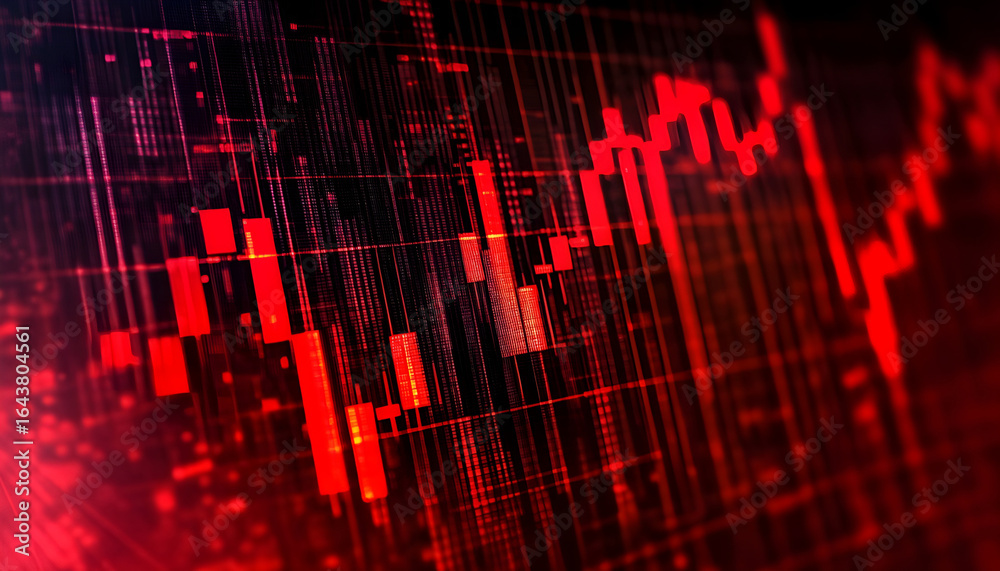 Stock Alert Graph Stock Market Crash Alert: Red Chart Plunge Visualizing Financial Loss ...