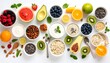 © june put - Fresh and Colorful Fruits and Nuts Bowls for Healthy Food Concept