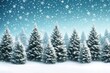 © Chayanan - Winter Wonderland: Trees and Snow in a Festive Christmas Landscape for Background