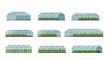 © Silent Vector - Varied greenhouse designs featuring vegetables and plants