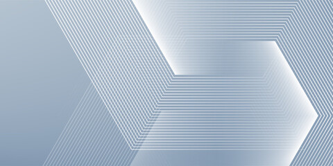 Wall Mural - abstract hexagon lines on gray background. geometric stripe line art simple. eps 10