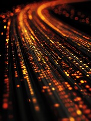 Wall Mural - a dynamic representation of a digital data stream this image features an abstract pattern of glowing