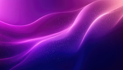 Wall Mural - Abstract Wavy Purple Gradient Background with Sparkling Dots and Light Streaks