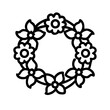 © Logo - Floral Wreath Line Art Elegant Design Element for Invitations, Logos & More
