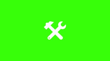 Repair Tools Icon green screen Animation