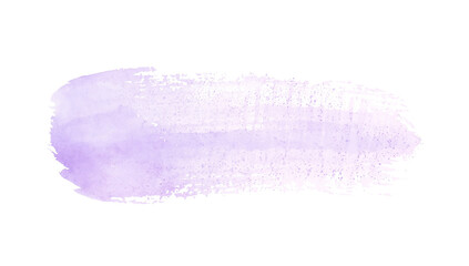 Wall Mural - abstract watercolor stroke in lavender hue on isolated transparent backdrop, ready for creative