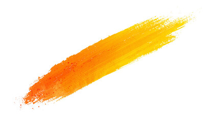 Wall Mural - vibrant orange and yellow brushstroke creating an artistic splash on an isolated backdrop