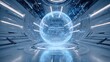 © dsant - Futuristic Sphere in a Sci-Fi Chamber
