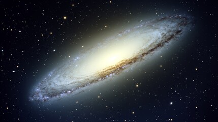 Wall Mural - A breathtaking view of a spiral galaxy with glowing arms, deep space colors, ultra HD 