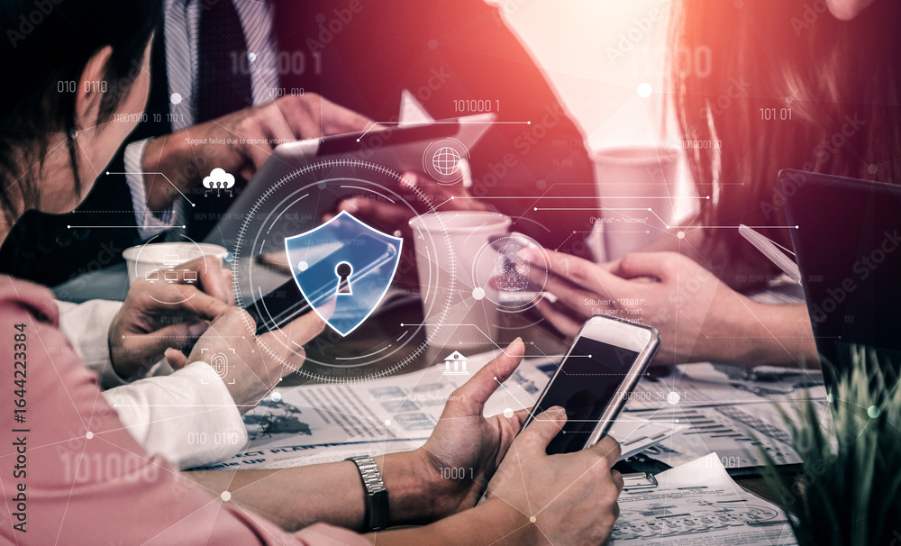 Cyber security interface with biometric and AI-powered protection ...