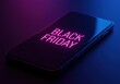 © Ozz - Black friday deals displayed on a smartphone with a neon glow.