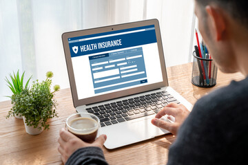 Health insurance web site modish registration system for easy form filling