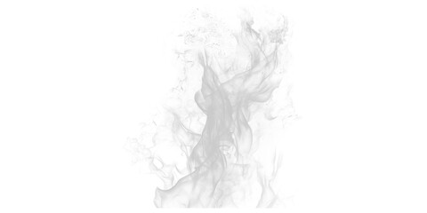 Wall Mural - Isolated gray smoke cloud effect on black background for compositing and visual effects use