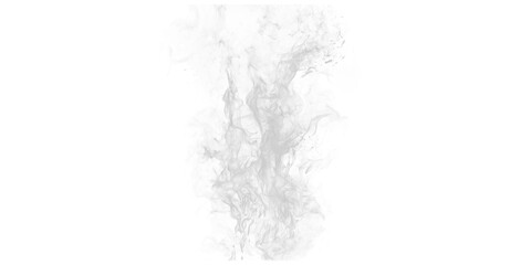 Wall Mural - A gray plume of smoke rising vertically against a solid black background in a digital image format