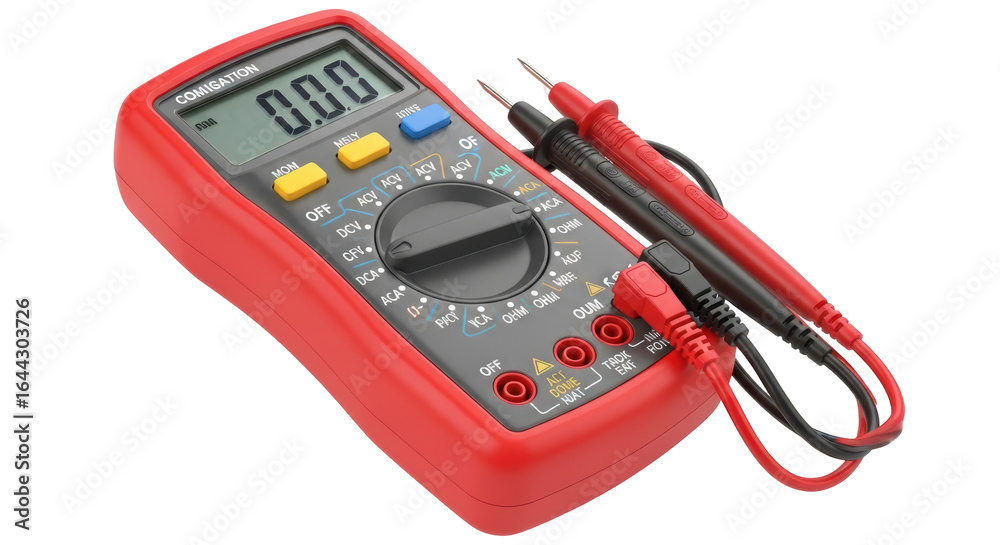 Using Multimeter Stock Image Isolated Digital Multimeter Stock Photo | Adobe Stock