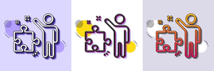 Wall Mural - strategy line icon. halftone dotted pattern. gradient icon with grain shadow. business management si
