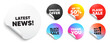 © blankstock - Latest news sticker tag. Special offer paper price tags. Latest news tag. Media newspaper sign. Daily information symbol. Discount, black friday sticker. Promo banner. Vector