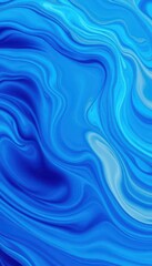 Wall Mural - Fluid, swirling blue abstract waves create a dynamic, energetic background, peaceful, paint