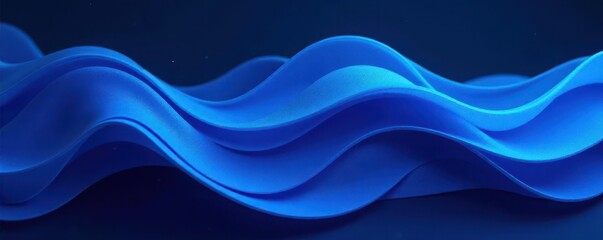 Wall Mural - abstract blue and black wavy gradient, seamless pattern, backdrop, smooth, mysterious
