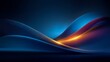 © panumas - Blue and purple wave with orange and yellow streaks. The colors are bright and the waves are very long