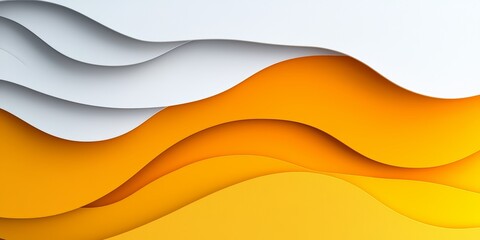Wall Mural - colorful and dynamic wave pattern with a white background. the waves are made up of yellow and white