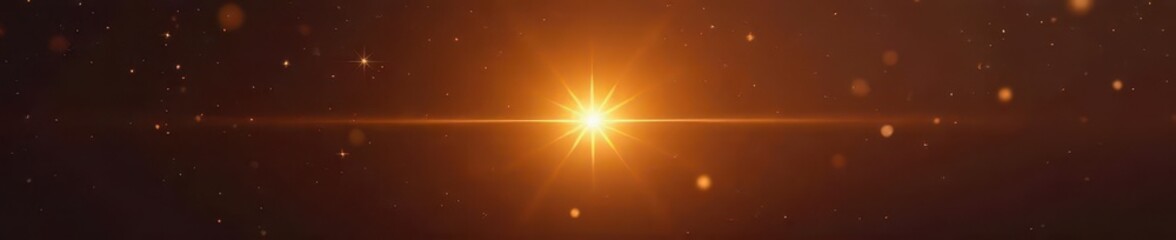 Wall Mural - A single, gleaming golden star on a rich brown backdrop , pattern, minimal