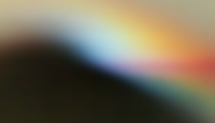 Wall Mural - Abstract illustration features a soft, blurry gradient style. Black, yellow, orange, blue, and green colors blend smoothly, forming organic, curved shapes and a hazy, dreamlike effect.