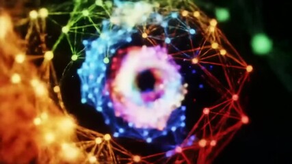 Abstract swirling network of vibrant colors