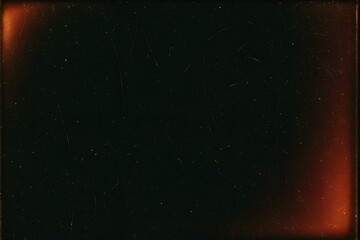 Grunge film strip background with starry night sky and cosmic space elements