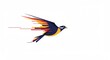 © Andrey - Stylized illustration of a flying bird with red and yellow speed streaks