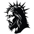 © Silhouette boss 7067 - Jesus Christ head with crown of thorns profile religious