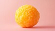 © Sinechana - 85.Isolated cheese snack ball with a vibrant yellow-orange hue, perfectly crisp outer shell, and light, airy composition